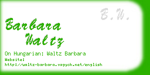 barbara waltz business card
